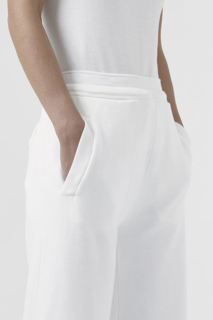 Vale White Organic Cotton Trackpant