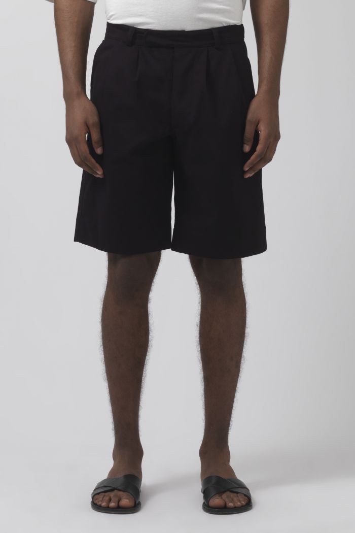 Army black organic cotton shorts