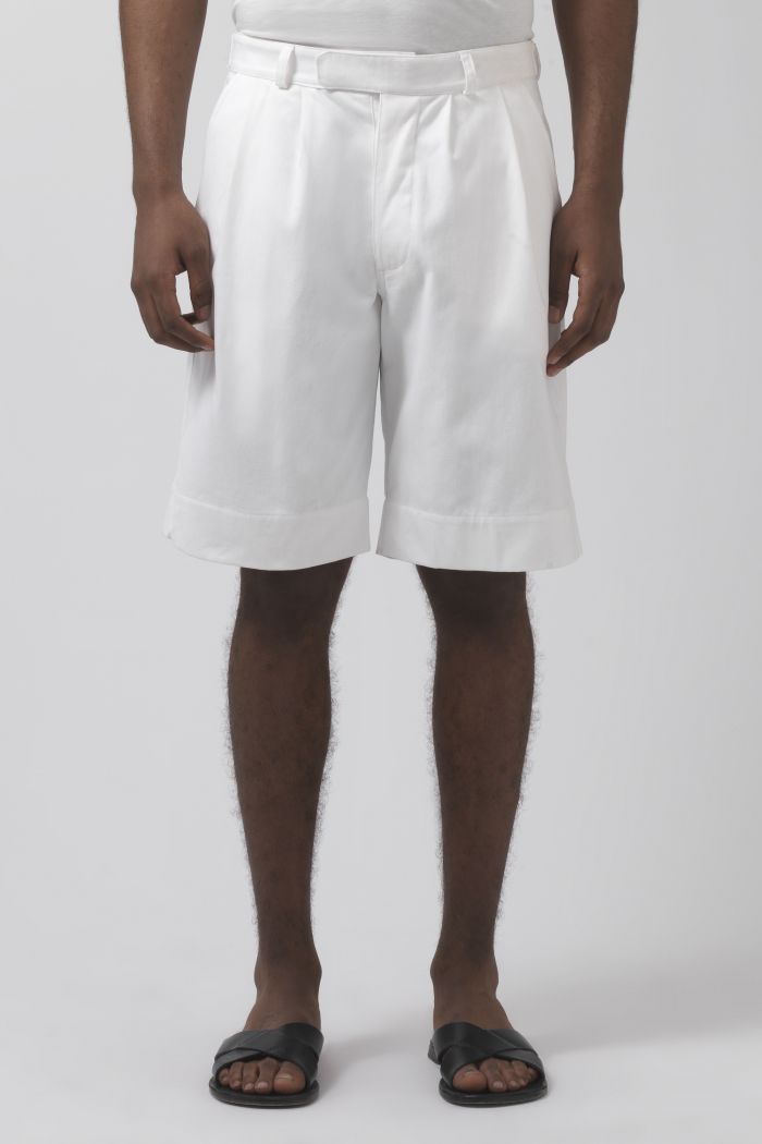 Army white organic cotton shorts