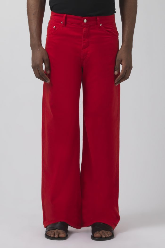 TERRY RED DRILL TROUSERS
