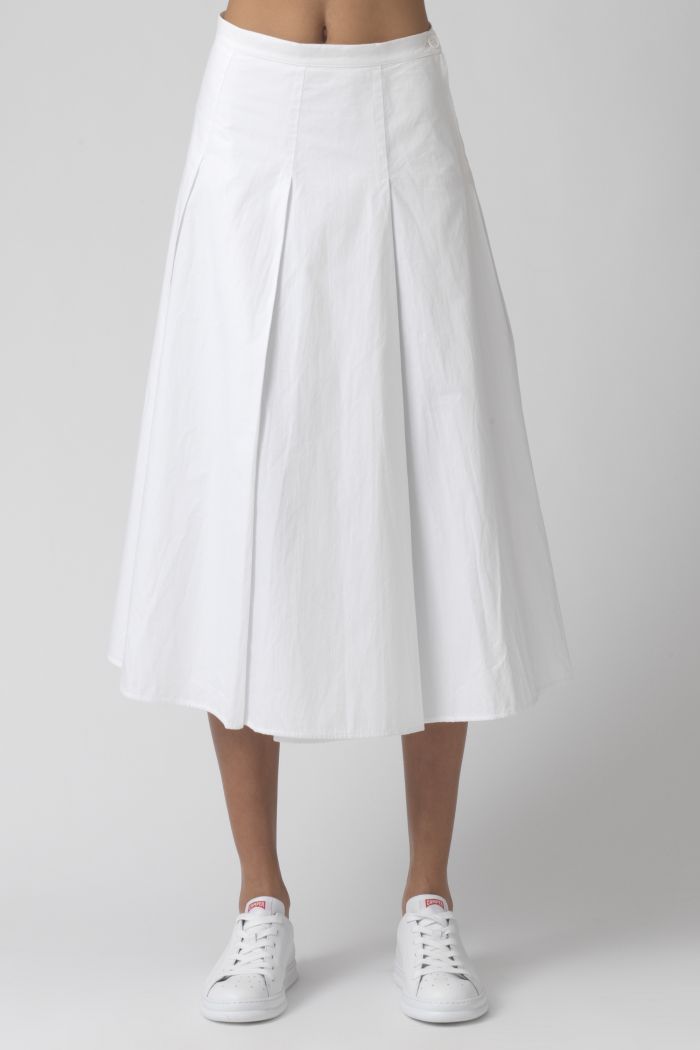 Rose white organic cotton skirt