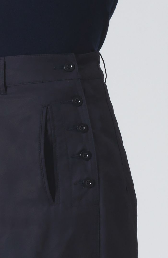 Denise Navy Technical Cotton Trousers