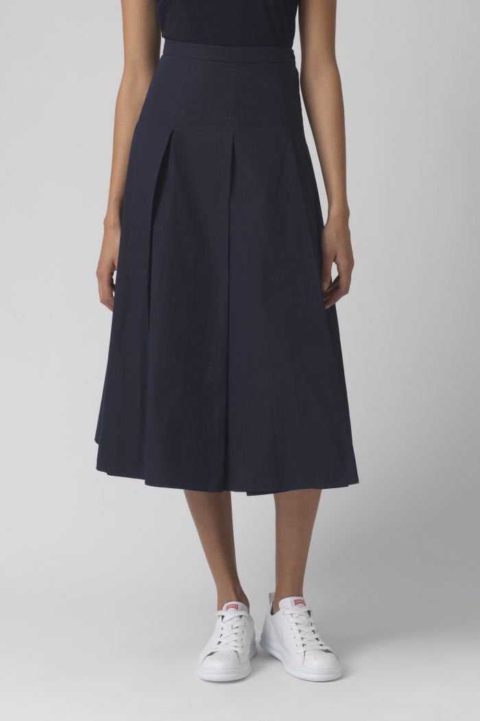 Rose navy organic cotton skirt
