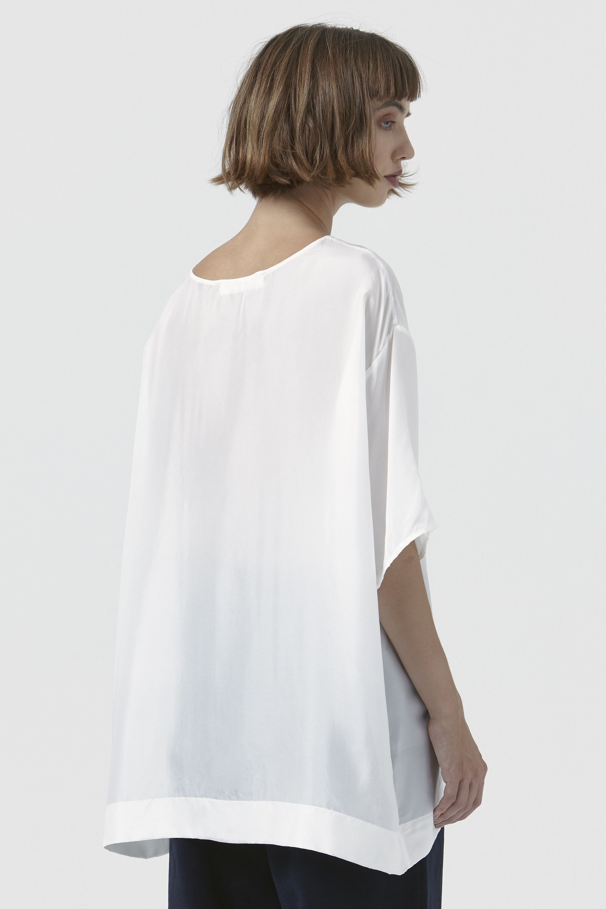 Maggie by Katharine Hamnett - White Silk T-Shirt - Women