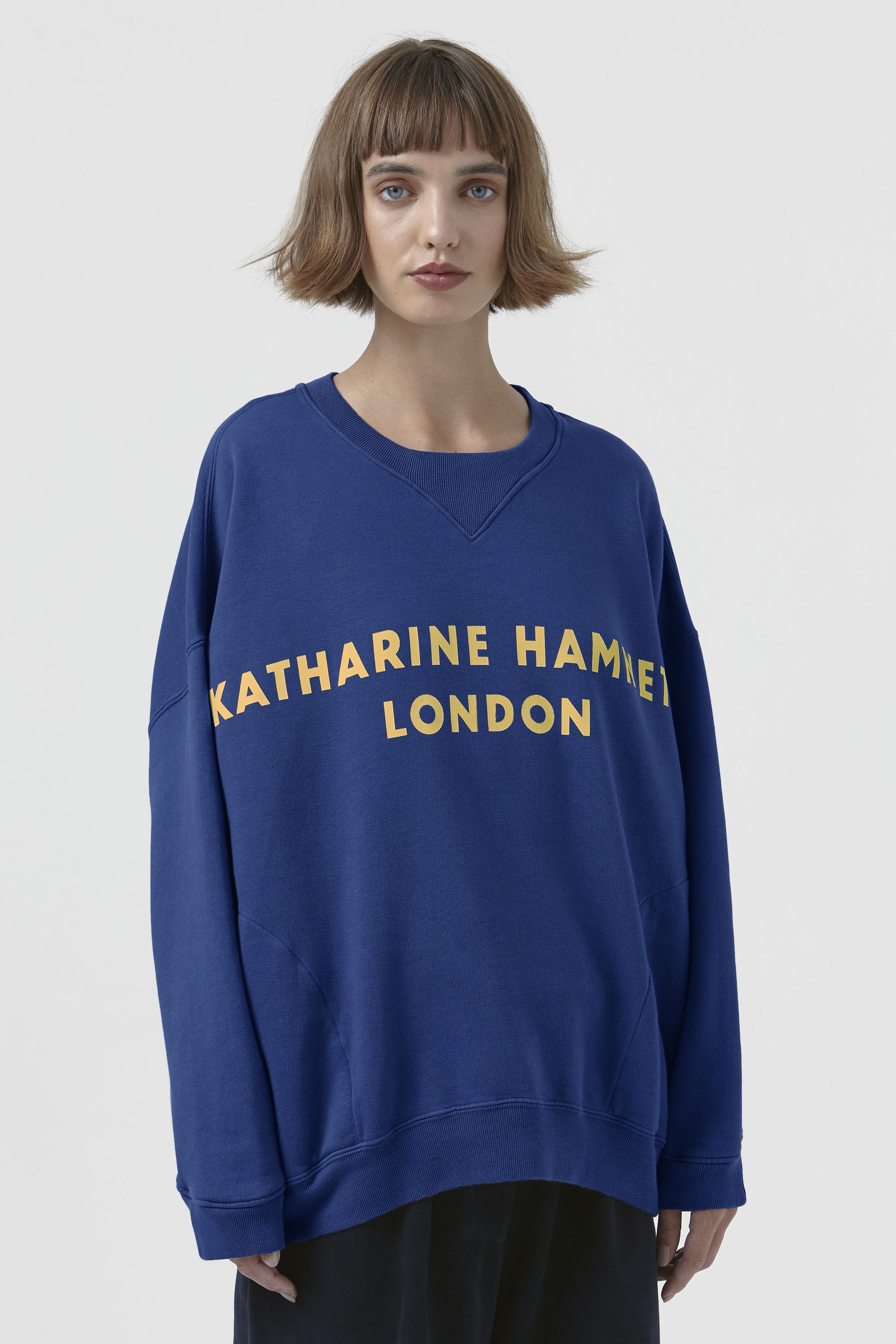 Katharine Hamnett London - Vince deep blue organic cotton sweater
