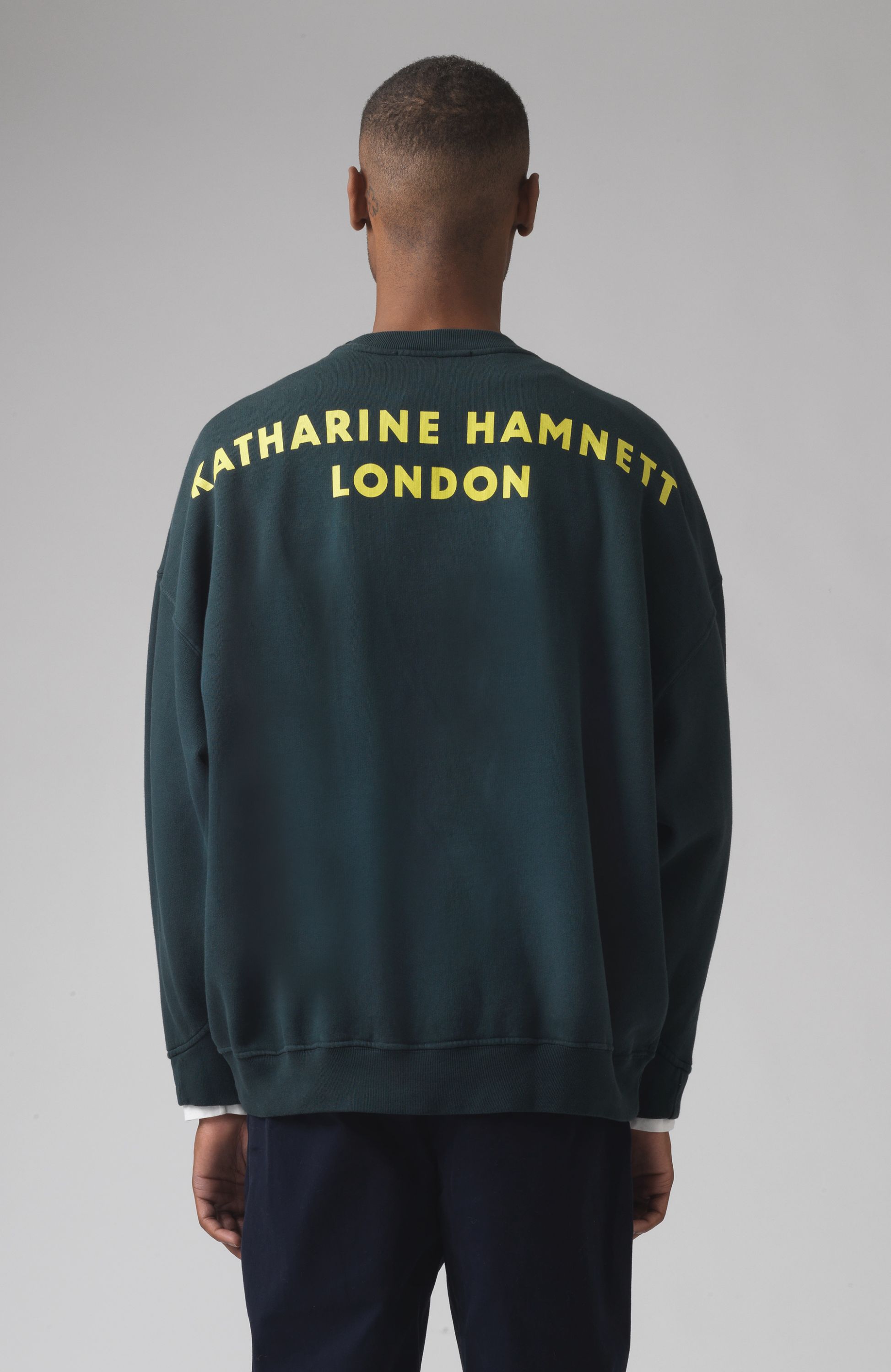 Katharine Hamnett London - Joey logo green organic cotton sweatshirt