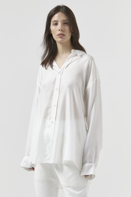 Nicola White Silk Shirt